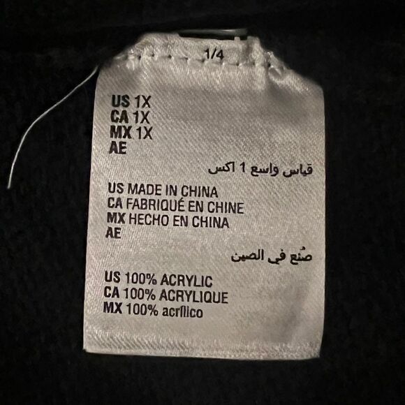 Karen Scott Plus Size Colorblocked Open-Front Cardigan Blue 1X NWT - Picture 7 of 9